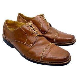 Sandro Moscoloni Norridge Cap Toe Oxford Dress Shoes Brown Leather Mens 11EEE